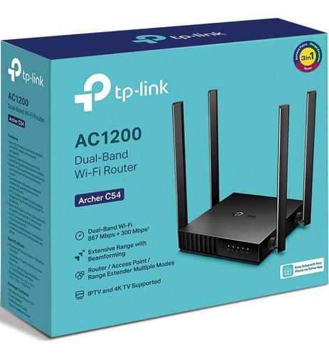 Router Tp-link Wifi Archer C50 Dual Band Ac1200 Fibra Óptica