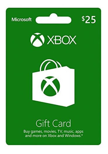 Tarjeta De Regalo Xbox De $ 25