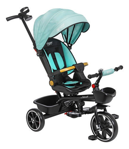 Triciclo Infantil Con Asiento Reclinable Y Gira 360 Canasto