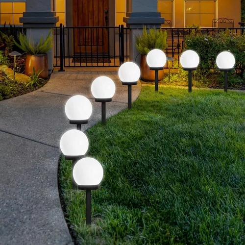 Pack 8 Lamparas Luz Solar Foco Led Solar Jardin Exterior Led