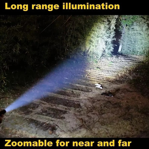 Linterna Led Telescópica Con Zoom En Forma De Diente De Lobo