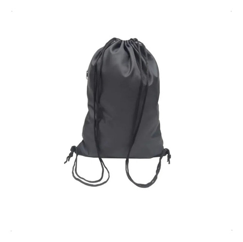 Bolsa Mochila Sacola Academia Impermeável Costas Ajustável Cor Preto