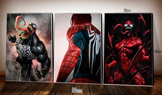 ADKMC Cuadros Modernos Impresión de Imagen Artística Digitalizada Venom Marvel Spider-Man Lienzo Decorativo para Tu Salón o Dormitorio 5 Piezas 150x80cm 