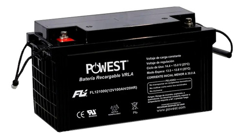 Bateria Sellada Powest 12v 100ah Ups Inversor Panel Solar
