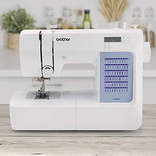 Máquina De Coser Brother Cs5055 Computarizada Con 60 Puntos Color Blanco