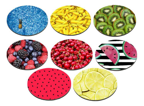 Portavasos de fruta redondo Deluzz, 8 x 8 cm, 8 unidades