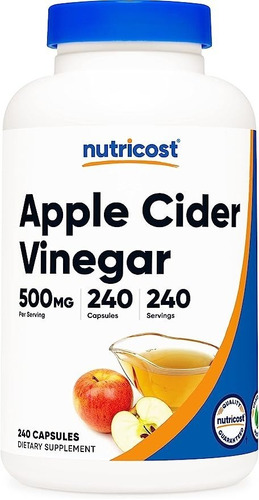 Original Nutricost Vinagre De Manzana 0,018 Oz; 240 Capsulas