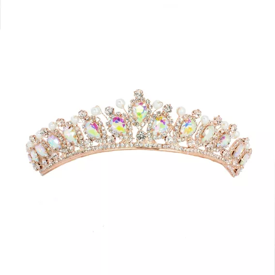 accesorio de boda vintage tiara de princesa ArtiDeco Tiara de boda de cristal con diamantes de imitación tiara de novia con peine 
