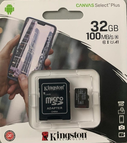 Memoria Micro Sd 32 Gb Kingston Original Con Adaptador Leer 