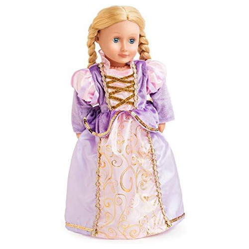 Vestido Clásico De Muñeca Princesa Rapunzel