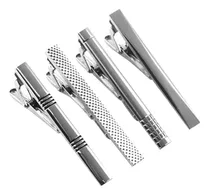 Comprar Conjunto De Prendedor De Gravata Prateado Com 4 Peças
