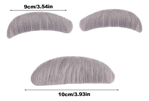 Set De Bigote Y Cejas Grises Bigote De Anciano Set De Cejas