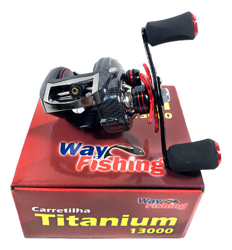 Carrete de pesca Way Fishing Titanium 13000 7. 1:1 Drag, 4,5 kg, con manivela derecha