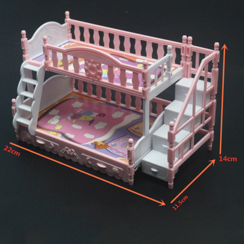 Conjunto De Camas De Beliche Em Miniatura, Escada, Casa De B