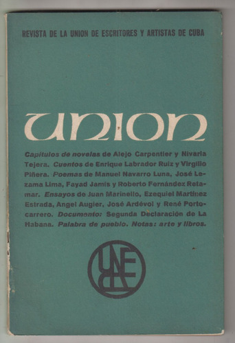 1962 Cuba Revista Cultural Union N° 1 Virgilio Piñera Otros