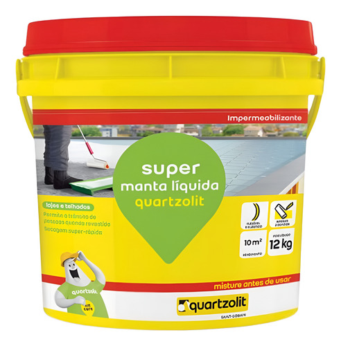 Super Manta Liquida Quartzolit 1 2 Kg A Cor! Acabamento Fosco Cor Cinza Concreto