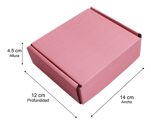 70 Mailbox 14x12x4.5 Cm. Caja De Envíos Color Rosa