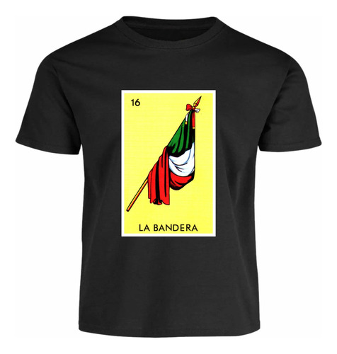 Playera Lotería La Bandera M1 Todas Las Tallas En Dtf