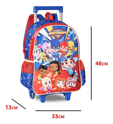 Mochila escolar infantil Luccas Neto Rodinha Aventureiros