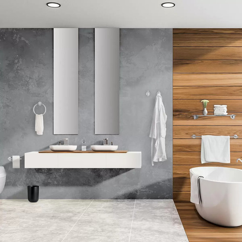 Set De Accesorios Para Baño De Lujo 6 Piezas Msi Color Plateado