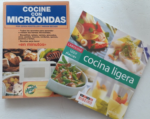 Libros Cocina. Cocina Ligera Larousse + Cocine C/ Microondas