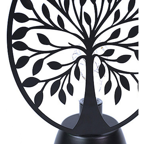 Lámpara De Mesa Con Luz Nocturna De Hierro, Decoración De