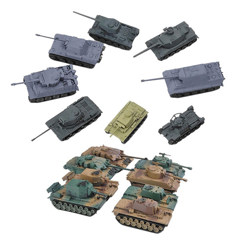 16 Piezas 4d Escala 1:72 Kits De Tanque Rompecabezas