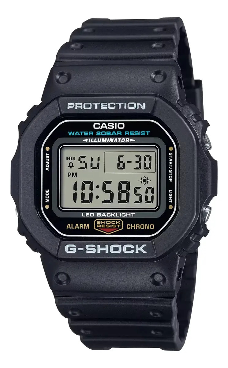 Relógio Casio G-shock Preto Original Dw-5600ue-1 Preto Positivo - Fundo Claro Com Numeração Escura — foto 1 de 7