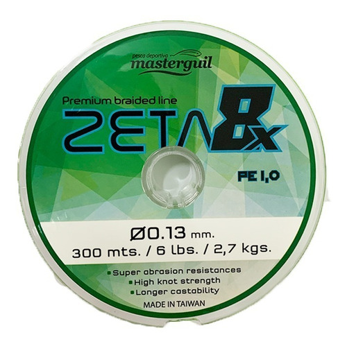 Multifilamento Zeta Z8 Premium Verde X 300m 4 6 8lb  Pesca