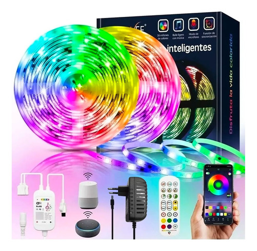 Cinta Luces Tira Rgb Led 20 Metros Wifi Alexa App Control