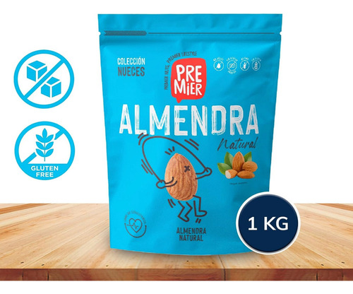 Almendra Natural 1kg Premier Premium Almonds