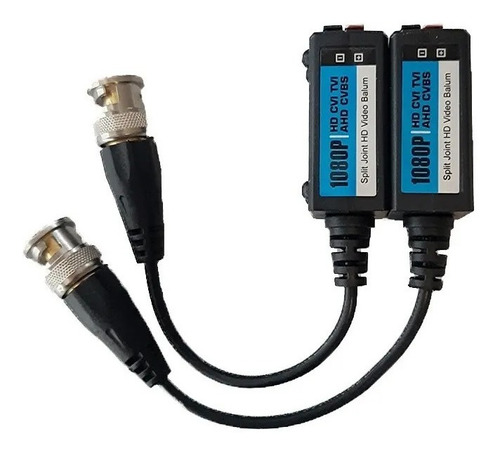 Kit 10 Conector Video Balun Cameras Hd Cvi Tvi Engate Rapido