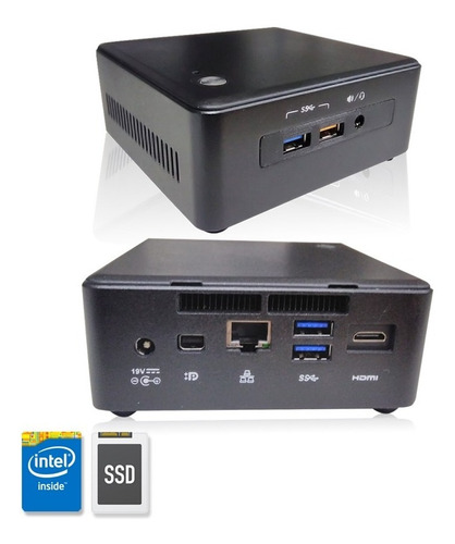 Computador Mini Cpu Nuc Intel Core I3 8gb Ssd 120gb Hdmi