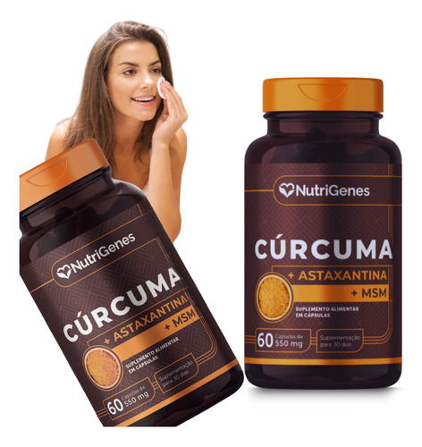 Kit Cúrcuma + Msm + Astaxantina Com 3 Unidades Nutrigenes