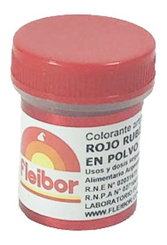 Colorante Fleibor Rojo Rubi  Cotillon Sergio Once