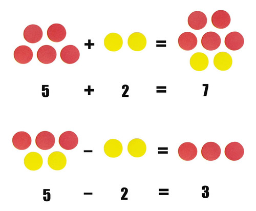 Dnb Contadores De Espuma De 2 Colores, Contadores Matemático