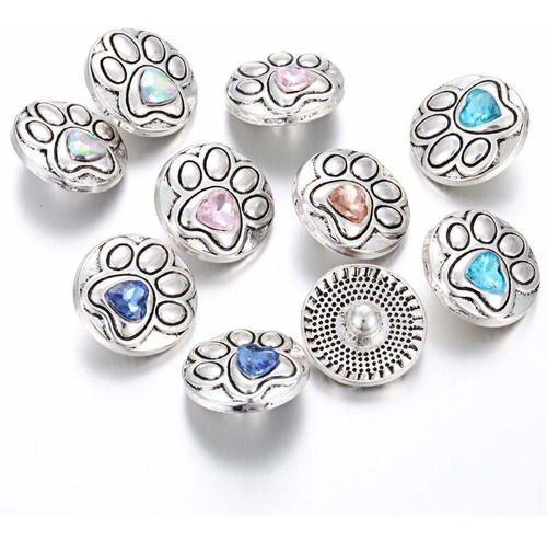 Lovglisten 10 Pieza Lote Estilo Animal Snap Joyeria Encanto