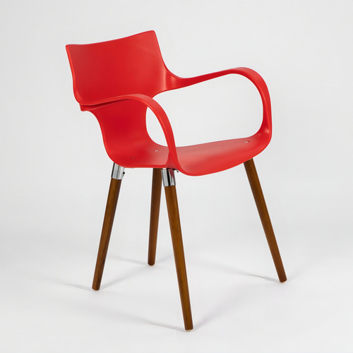 Silla De Comedor Diseño Jim Wood 3 Años De Estructura De La Silla Rojo