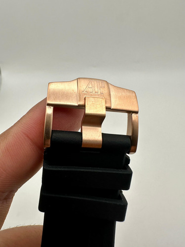 Reloj Automatico Ap Royal Oak Oro Rosa / Negro Caucho Zafiro Negro Oro Rosa Negro (Reacondicionado)
