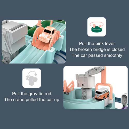 Juego De Coche Para Bebés, Manual, Rieles, Vías De Tren, Jug