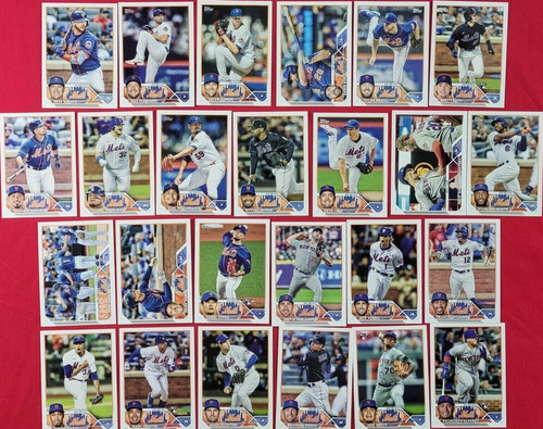 New York Mets 2023 Topps Juego Completo De 25 Cartas Recopil