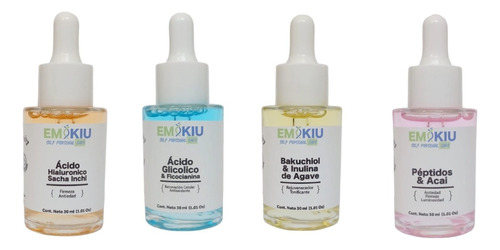 Kit Facial Antiedad+ Despigmentante+ Antiacne Emikiu 4 Pzas 