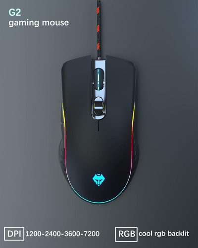 Combo De Teclado De Juegos Y Mouse Con Cable De Qmhaonan, Te