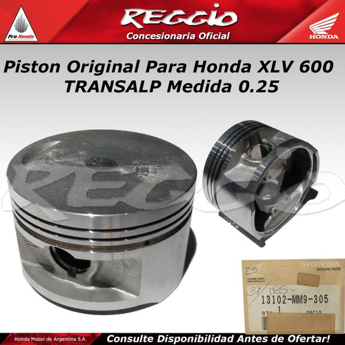 Piston Original Para Honda Transalp Xlv 600 Medida 0.25