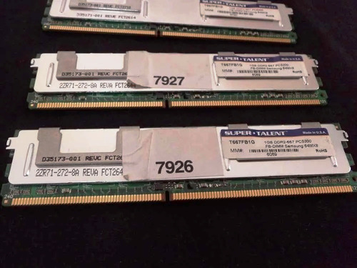 Memorias Server Mac Pro 1gb Fbdimm Ecc Ddr2 Usado X Congreso