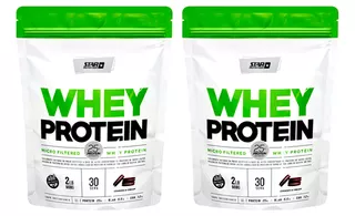 Combo Star Nutrition Suplemento Polvo Whey Protein 908g X2