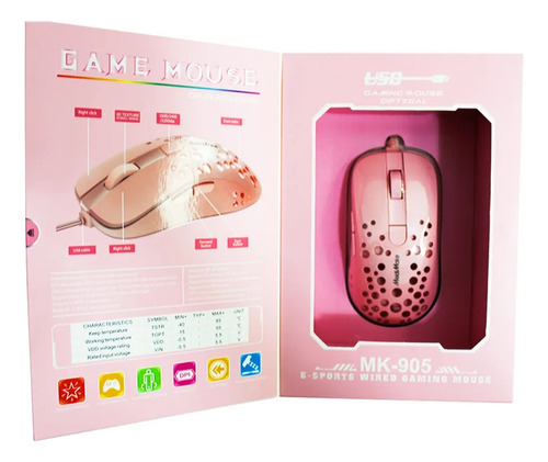 Mouse Gamer Usb Rgb Meidimake Mk-905