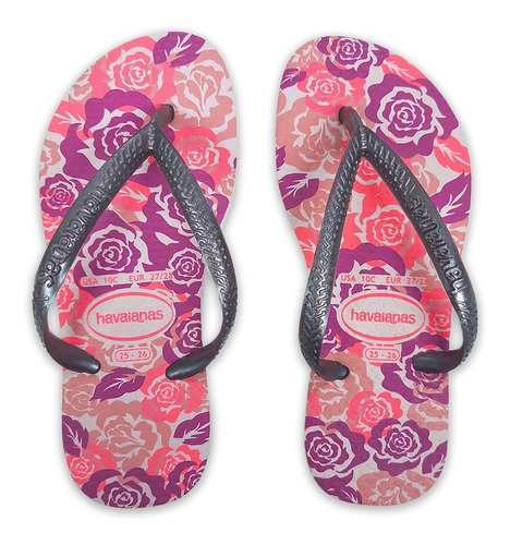 Ojotas Havaianas Kids Slim Maes Niñas Flores