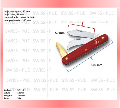 Imagen 2 de 3 de Navaja Para Injertar Y De Jardinería, Victorinox (3.9116)