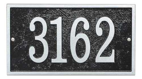 Placa Numero Casa Forma Rectangular 11.0 X 6.25  Color Negro